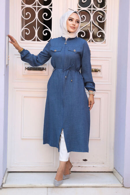 Navy Blue Blue Modest Tunic 645KM